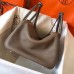 Hermes Taupe Lindy 26cm Clemence Handmade Bag