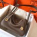 Hermes Taupe Lindy 26cm Clemence Handmade Bag