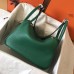 Hermes Vert Vertigo Lindy 26cm Clemence Handmade Bag