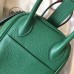 Hermes Vert Vertigo Lindy 26cm Clemence Handmade Bag