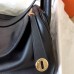 Hermes Black Lindy 30cm Swift Handmade Bag