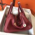 Hermes Bicolor Lindy 30cm Swift Bordeaux Handmade Bag