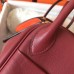 Hermes Bicolor Lindy 30cm Swift Bordeaux Handmade Bag