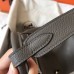 Hermes Gris Mouette Lindy 30cm Clemence Handmade Bag