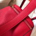 Hermes Red Lindy 30cm Clemence Handmade Bag