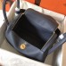 Hermes Dark Blue Lindy 30cm Clemence Handmade Bag