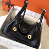 Hermes Black Lindy 26cm Swift Handmade Bag Hermes Black Lindy 26cm Swift Handmade Bag