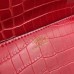 Hermes Medor Clutch Bag In Cherry Crocodile Leather