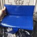 Hermes Medor Clutch Bag In Blue Crocodile Leather
