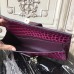 Hermes Medor Clutch Bag In Fuchsia Crocodile Leather