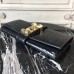 Hermes Medor Clutch Bag In Black Crocodile Leather