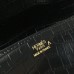 Hermes Medor Clutch Bag In Black Crocodile Leather