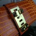 Hermes Medor Clutch Bag In Orange Crocodile Leather