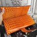 Hermes Medor Clutch Bag In Orange Crocodile Leather