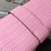 Hermes Medor Clutch Bag In Pink Crocodile Leather