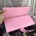 Hermes Medor Clutch Bag In Pink Crocodile Leather