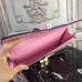 Hermes Medor Clutch Bag In Pink Crocodile Leather