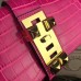 Hermes Medor Clutch Bag In Rose Red Crocodile Leather
