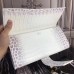 Hermes Medor Clutch Bag In White Crocodile Leather