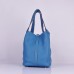 Hermes Picotin Lock Bag In Blue Leather