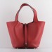 Hermes Picotin Lock Bag In Red Leather