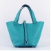 Hermes Picotin Lock Bag In Turquoise Leather