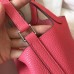 Hermes Rose Lipstick Picotin Lock MM 22cm Handmade Bag