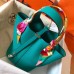 Hermes Blue Paon Picotin Lock MM 22cm Handmade Bag