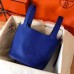 Hermes Blue Electric Picotin Lock MM 22cm Handmade Bag