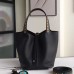 Hermes Black Picotin Lock 22cm Braided Handles Bag