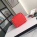 Hermes Red Picotin Lock 22cm Braided Handles Bag