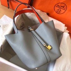 Hermes Bicolor Picotin Lock PM 18cm Blue Lin Bag Hermes Bicolor Picotin Lock PM 18cm Blue Lin Bag