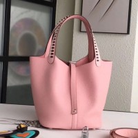Hermes Pink Picotin Lock 22cm Braided Handles Bag Hermes Pink Picotin Lock 22cm Braided Handles Bag