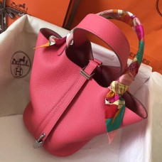 Hermes Rose Lipstick Picotin Lock PM 18cm Handmade Bag Hermes Rose Lipstick Picotin Lock PM 18cm Handmade Bag