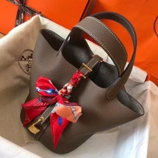 Hermes Taupe Picotin Lock PM 18cm Handmade Bag Hermes Taupe Picotin Lock PM 18cm Handmade Bag