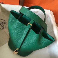Hermes Vert Vertigo Picotin Lock MM 22cm Handmade Bag Hermes Vert Vertigo Picotin Lock MM 22cm Handmade Bag