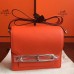 Hermes Mini Sac Roulis Bag In Orange Swift Leather
