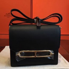 Replica Hermes Mini Sac Roulis 18cm Bag In Brown Evercolor Calfskin