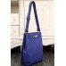 Hermes So Kelly 22cm Bag In Blue Leather