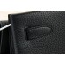 Hermes So Kelly 22cm Bag In Black Leather