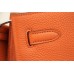 Hermes So Kelly 22cm Bag In Orange Leather