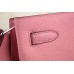 Hermes So Kelly 22cm Bag In Pink Leather