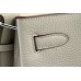 Hermes So Kelly 22cm Bag In White Leather