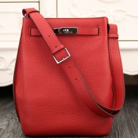Hermes So Kelly 22cm Bag In Red Leather Hermes So Kelly 22cm Bag In Red Leather