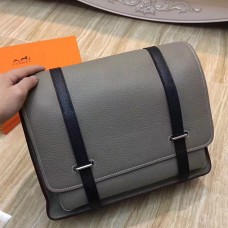 Hermes Bicolor Steve 35 Messenger Grey Bag Hermes Bicolor Steve 35 Messenger Grey Bag