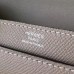 Hermes Grey Epsom Verrou Shoulder Handmade Bag