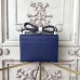 Hermes Sapphire Epsom Verrou Shoulder Handmade Bag