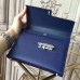 Hermes Sapphire Epsom Verrou Shoulder Handmade Bag