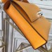 Hermes Yellow Goatskin Verrou Shoulder Handmade Bag