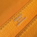 Hermes Yellow Goatskin Verrou Shoulder Handmade Bag